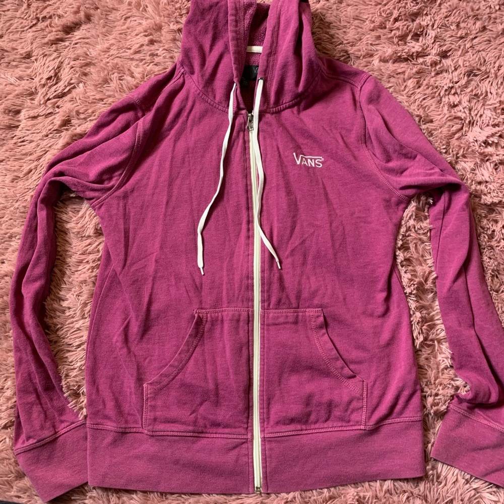 Magenta/fuchsia color Vans hoodie